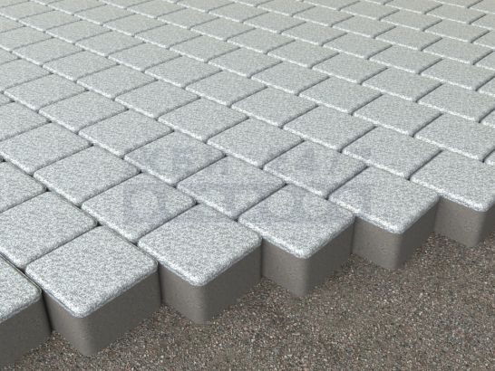 Квадрат 100x100x80 (белый гранит)-укладка